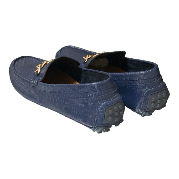 ALDO Davinch Lizard Embossed Loafer Driving Shoe Navy Blue Size 11…Normcore - Picture 6 of 16